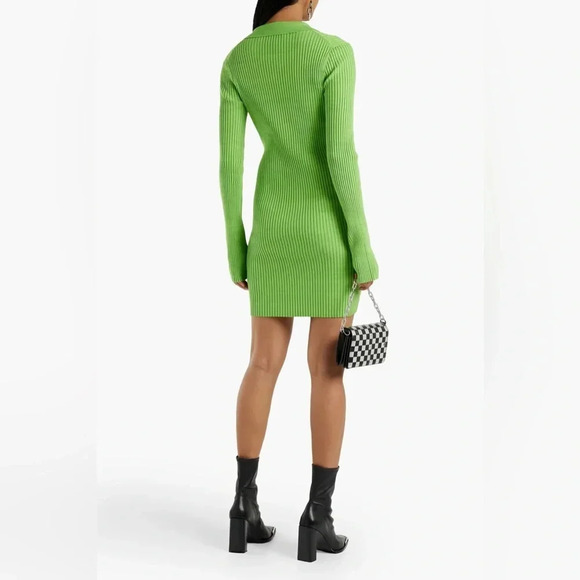 NWT Helmut Lang Ribbed-knit Mini Dress - Picture 2 of 12